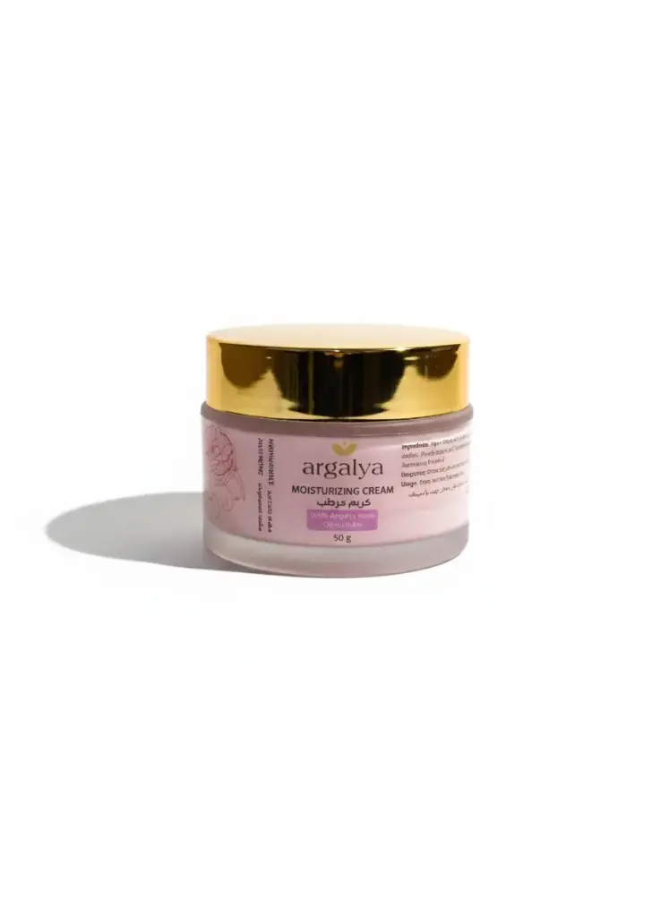 🌹 Crème Hydratante Argan & Rose – Douceur & Jeunesse