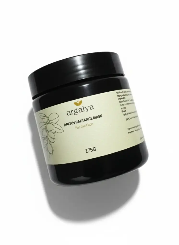 ✨ Masque Visage Éclaircissant à l’Huile d’Argan – Éclat & Fermeté